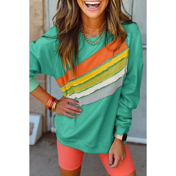 Ushdele Soft Mint Green Hoodie - Long Sleeve Casual Pullover