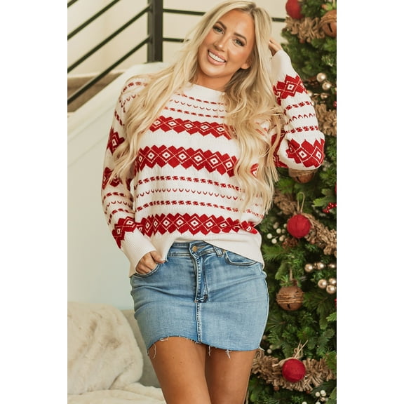 Ushdele Sparkle in Style: Festive Western Sweater for Women!