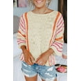 thumbnail image 1 of Ushdele Update Your Look: Chic White Striped Sweater, 1 of 8