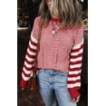 thumbnail image 1 of Ushdele Vibrant Stripes Sweater - Drop Shoulder, Comfort Fit, All Sizes!, 1 of 8