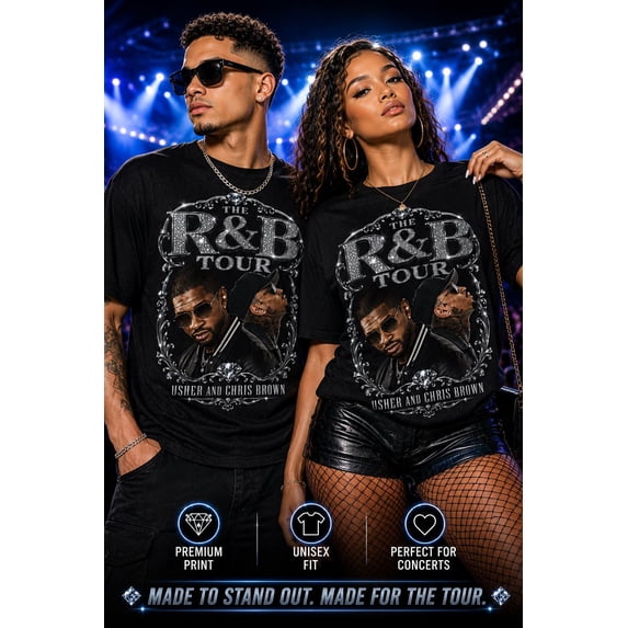 Ushe Chri Brow R&B Tou Concert T-Shirt Unisex Graphic Tee