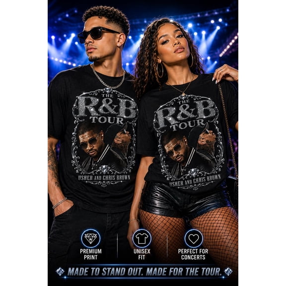 Ushe Chri Brow R&B Tou Concert T-Shirt Unisex Graphic Tee