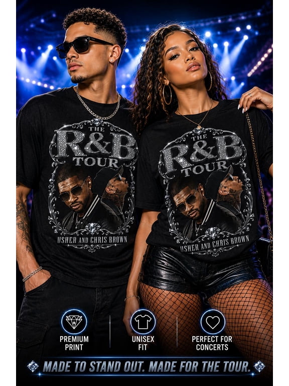 Ushe Chri Brow R&B Tou Concert T-Shirt Unisex Graphic Tee