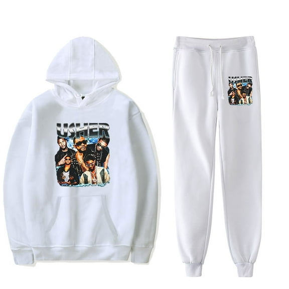 Ushe Merch Men/Women Fall Suit Hoodies Sportswear Hooded Ankle Banded Pant Two Piece Set