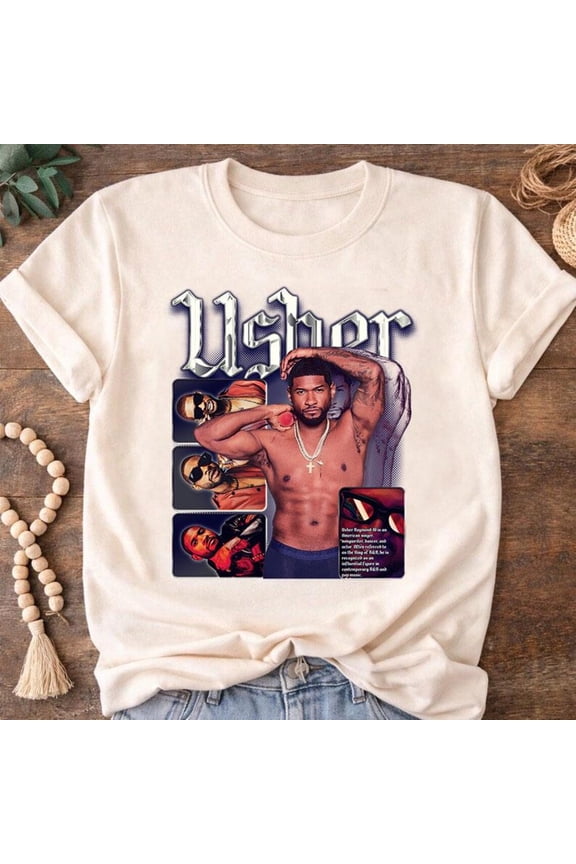 Usher 90s Vintage T-Shirt, Usher Bootleg Style Shirt, Usher World Tour 2026 Shirt
