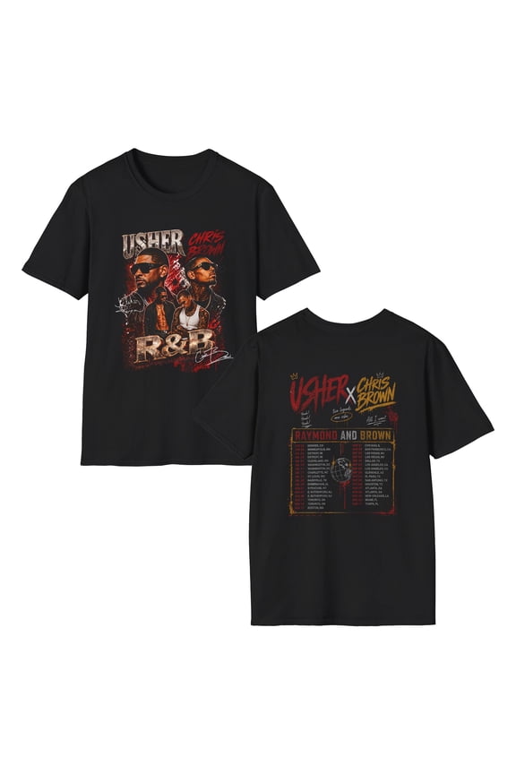 Usher Brown Merch: R&B Tour T-Shirt 2026, Unisex Concert Tee, Red Room Legends Tee, Gift for Fans S-5XL
