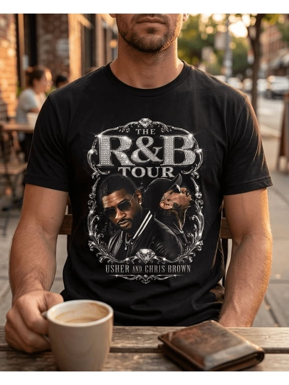 Usher & Chris Brown The R&B Tour Diamond Vintage Bootleg Rap Graphic T-Shirt