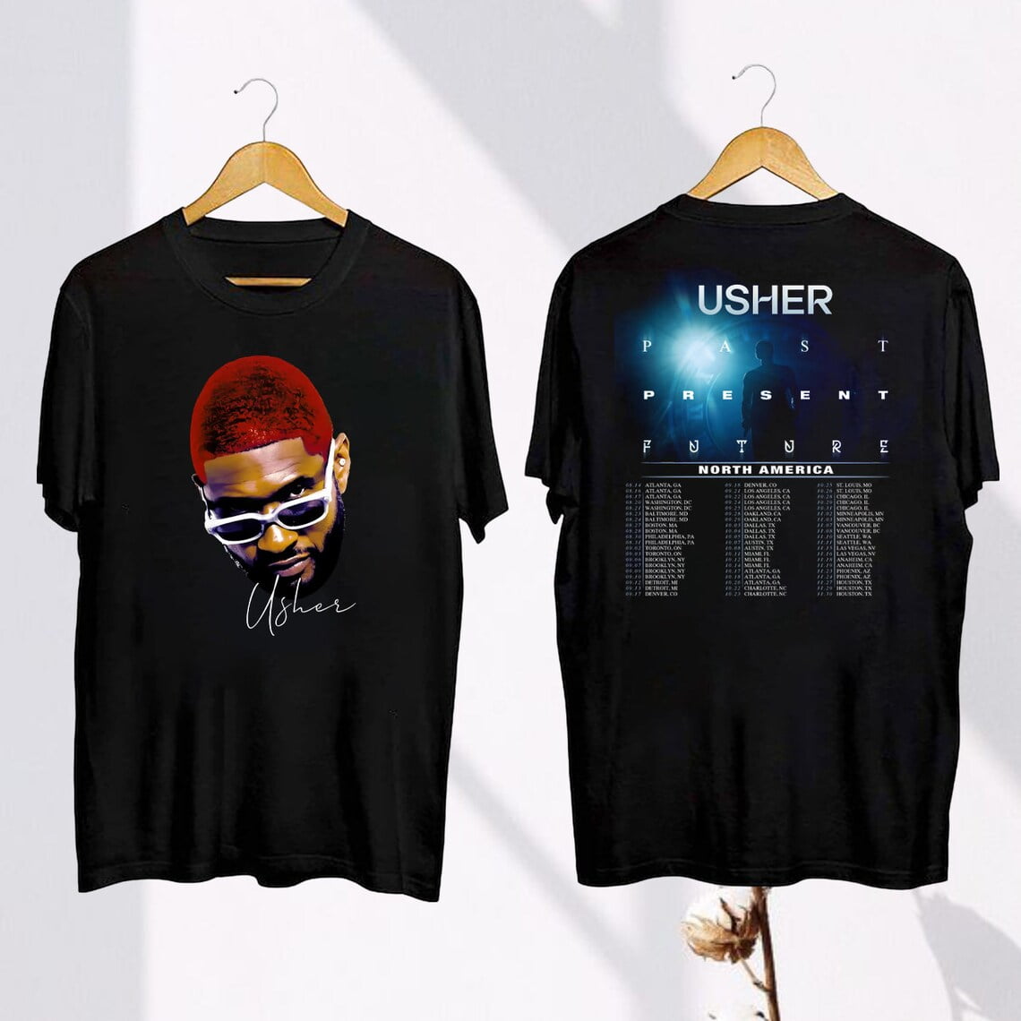 Usher Concert 2024 Shirt, Usher Past Present Future Tour 2024 Shirt