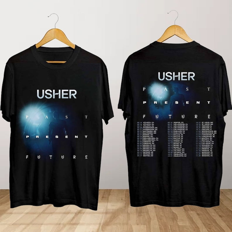 Usher Past Present Future 2024 Tour Shirt, Usher Concert Shirt, Past