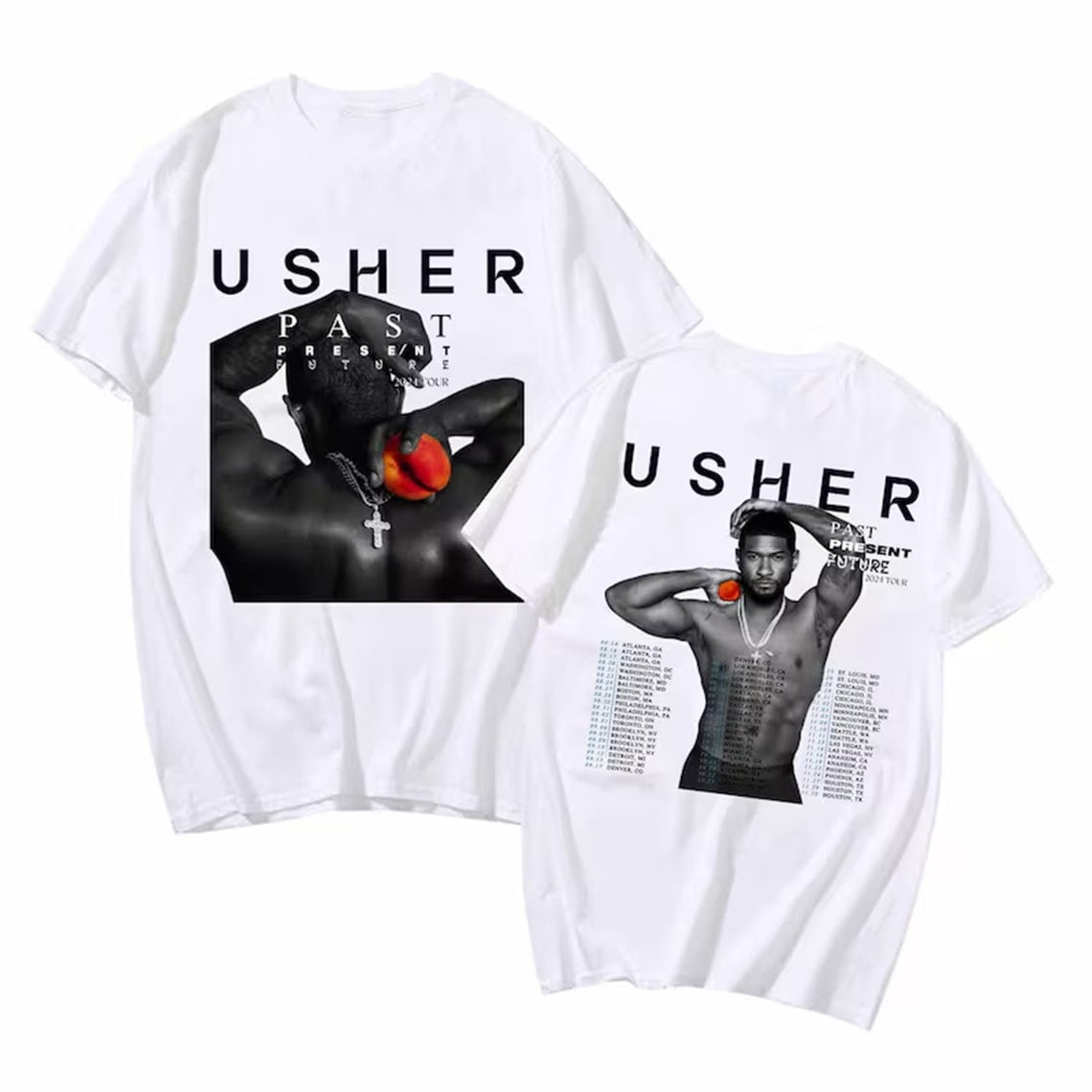 Usher Past Present Future Tour 2024 TShirt, Usher Concert 2024 Shirt