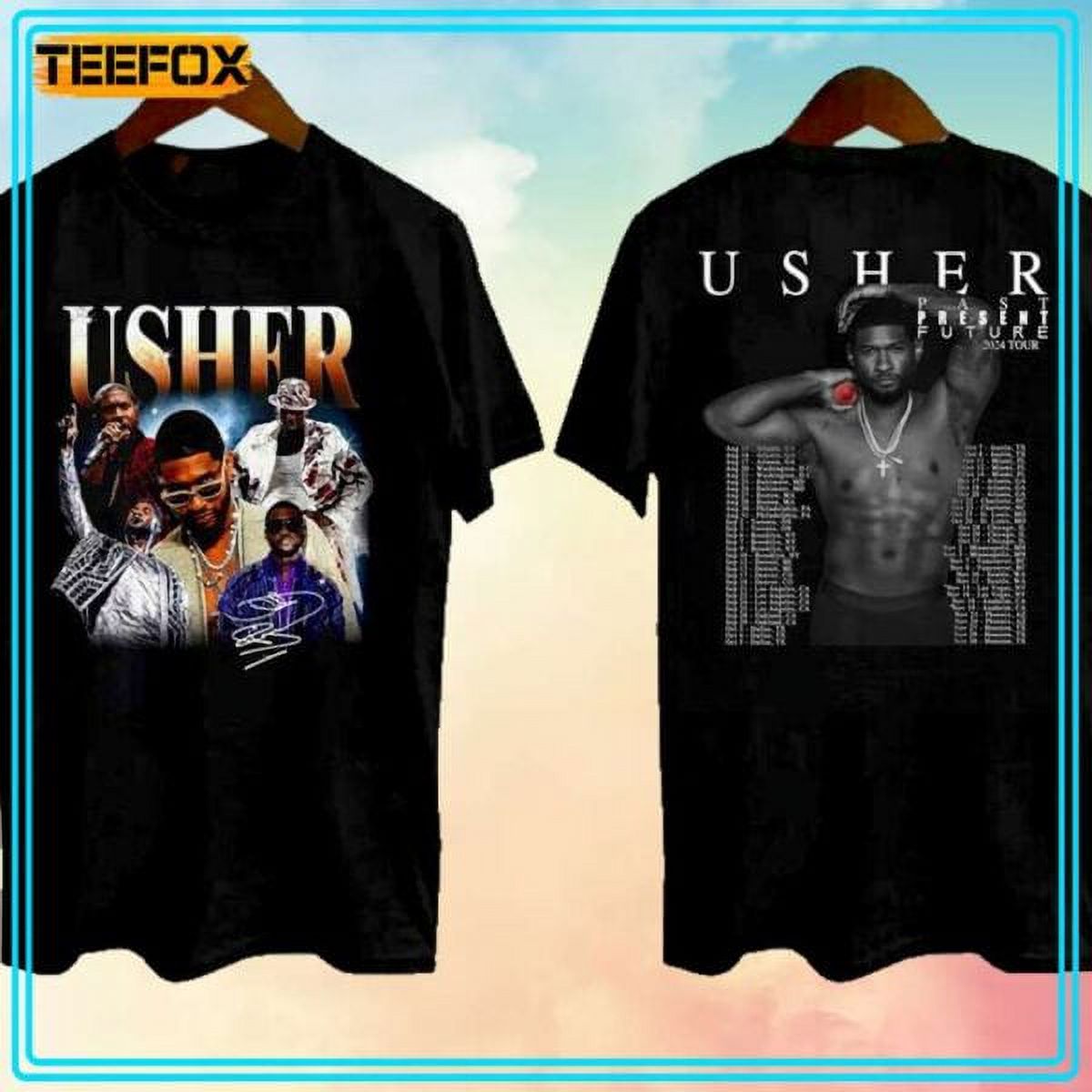 Usher Past Present Future Tour 2024 TShirt