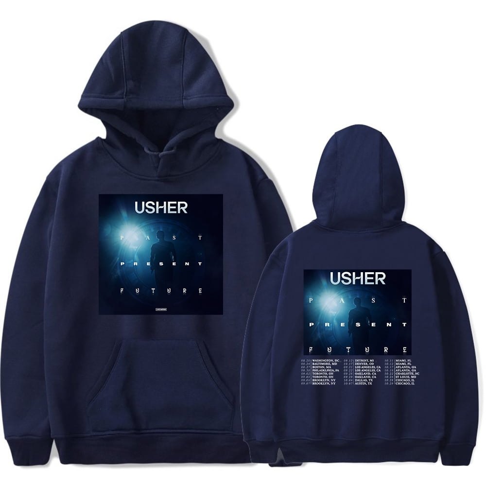 Usher Rapper Hoodies 2024 PAST PRESENT PUTURE Tour Concert For Fan