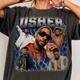 thumbnail image 1 of Usher Vintage Graphic T-Shirt, R&B Music Legend Collage Tee, Retro Concert Fan Shirt, 1 of 5