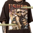 thumbnail image 1 of Usher Vintage Shirt, Gift For Woman and Man Unisex T-Shirt,Dark Chocolate Color,Size 3XL, 1 of 5