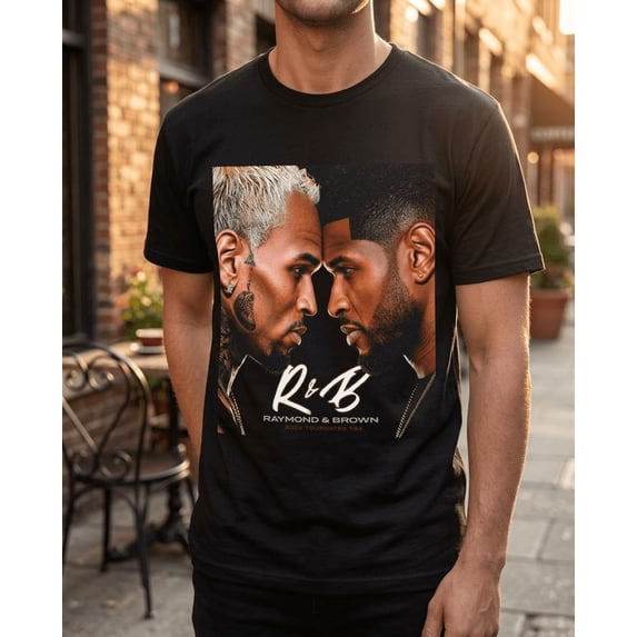 Usher and Chris Brown R&B Raymond & Brown 2025 Tour Graphic T-Shirt