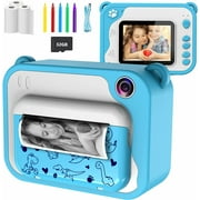 Ushining Kids Camera Instant Print Camera Rechargeable Digital Camera for 3-12 Years Boys Girls