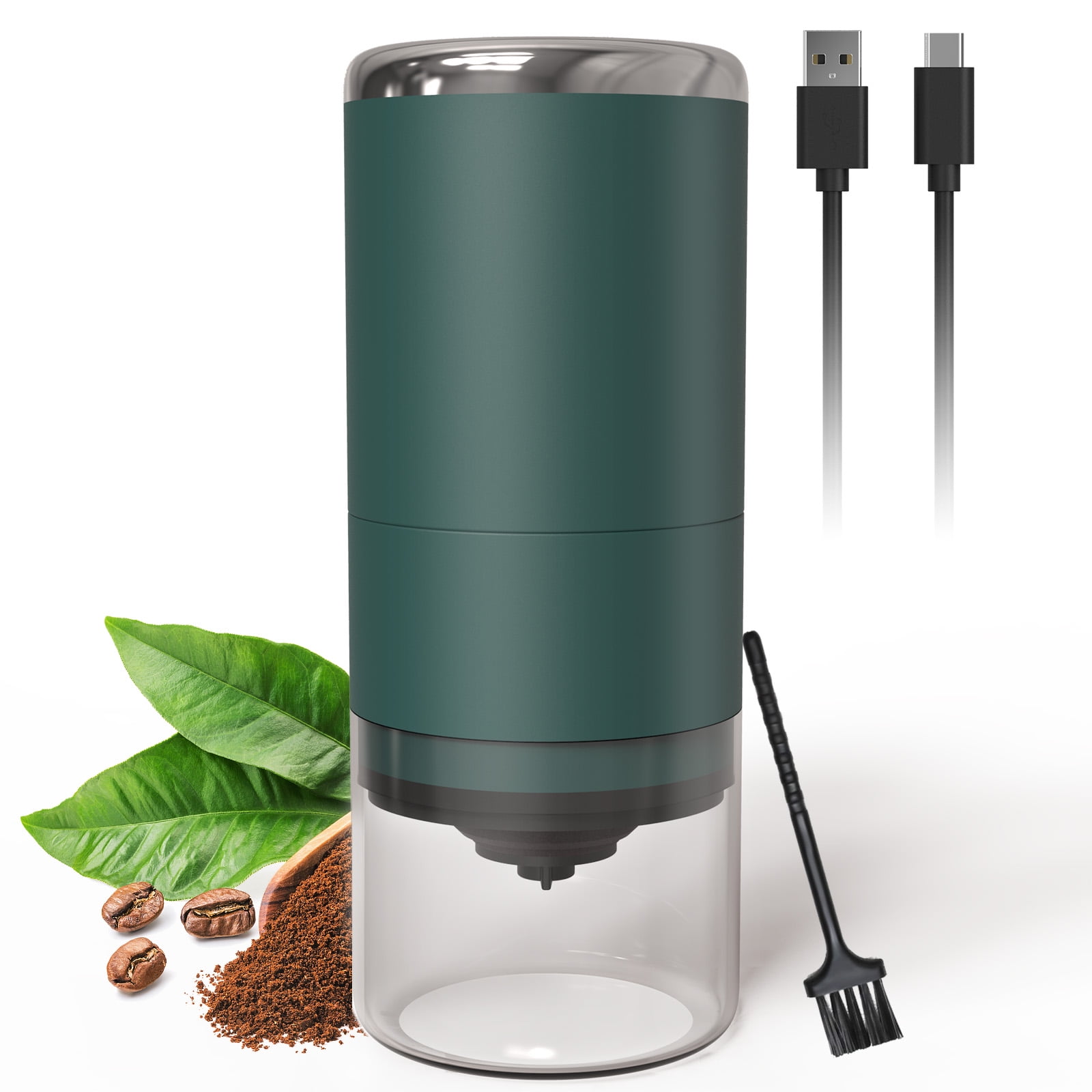 Ushining Portable Electric Coffee Grinder , Adjustable Coffee Grinder Travel Size Mini Coffee