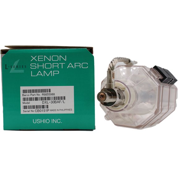 DXL-30BAF/L 2800W Xenon L Series Cinema Lamp powered by Ushio, 1700 Hour Warranty, for Barco DP2K-15C/19B/20C/23B/32B & DP4K-19B/23B, DP-1500/2000/3000 (5002252) - 1 Unit per pack