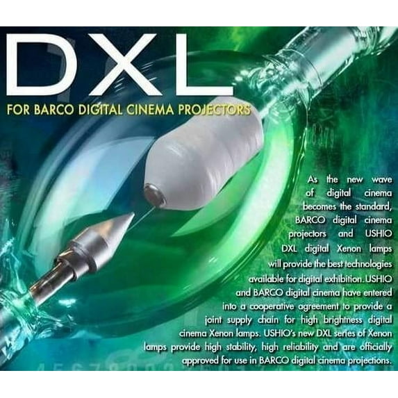 3000W DXL-30BAF/LU 2200 Hour Xenon Lamp for Barco Digital Cinema Projectors powered by Ushio (5003296) - 1 Unit per pack