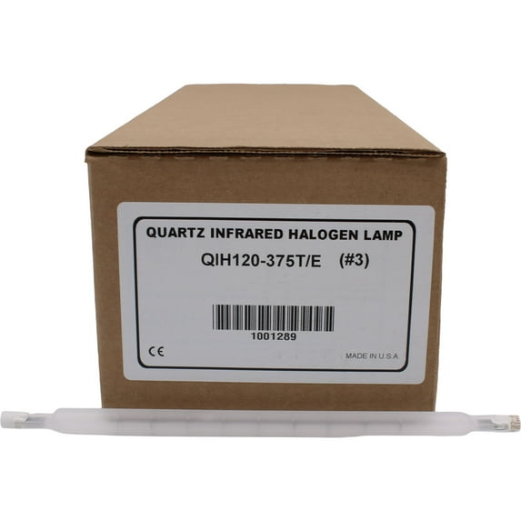 Ushio 375 Quartz Infrared Heater QIH120-375T/E Halogen Lamp precision-controlled infrared heating - 1 Unit per pack