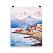 Ushuaia Argentina Wall Art Print, Patagonia Coastal Mountains And Tierra Del Fuego Decor