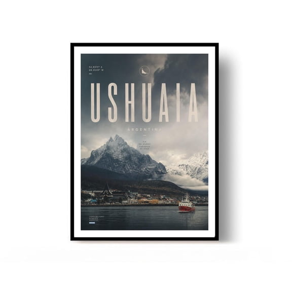 Ushuaia Travel Print Argentina Wall Decor