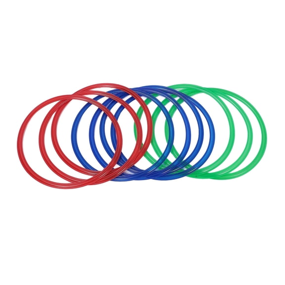 UsilkU 10pcs Hoop Rings with 10pcs Connectors 11-Inch Sensory Training Hoop Ring Connector Game for Kids Indoor and Outdoor Exercise Activity Toy Set for Children Medium Size Lawn Game Set