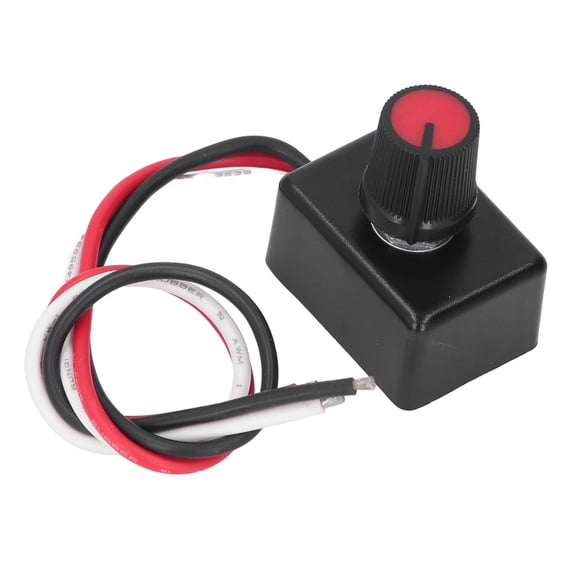 UsilkU 12-24V Dimmer Switch Smooth PWM Rotary Knob Light Controller for RV Cruise Boat Interior LED Strip Decorative Lighting Smooth Flicker-Free Mini Low Voltage Controller