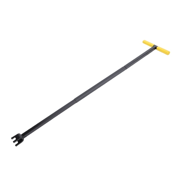 UsilkU 15-28 Inch Adjustable Water Meter Key and Heavy Duty Shut Off Wrench Tool with 4 Way Multi-Functional Utility Key for Underground Stop Valves & Waste Valves, Yellow (15-28 in / 38-71 cm)