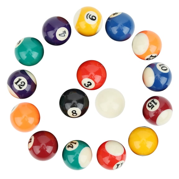UsilkU 16PCS Mini Billiard Ball Set 1.5 inches / 3.8 cm Eco-friendly Resin Pool Table Accessories for Children
