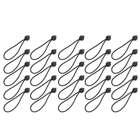 UsilkU 25Pcs Bungee Balls 5.91 Inches (15 cm) Elastic Rope Bungie Cord Tarp Tie Downs for Camping Tent Canopy