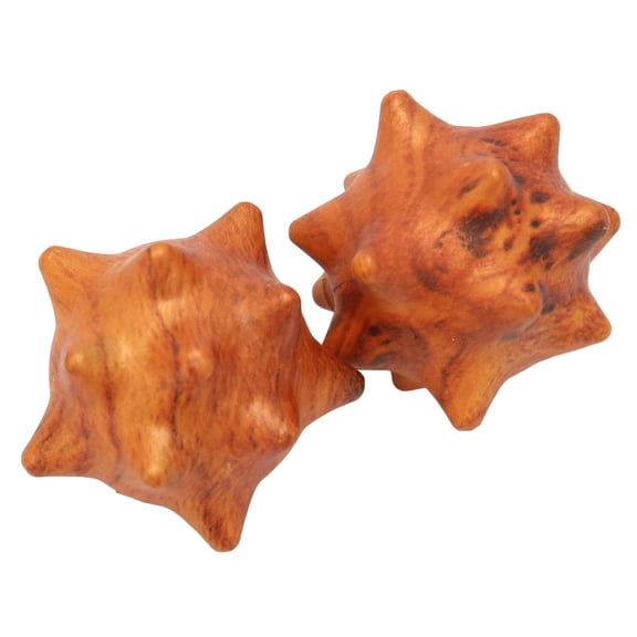 UsilkU 2pcs Wooden Hand Massage Balls Spiky Textured Acupressure Palm Massager for Hand Circulation and Stress Relief for Elderly (2.36 inches / 6 cm)