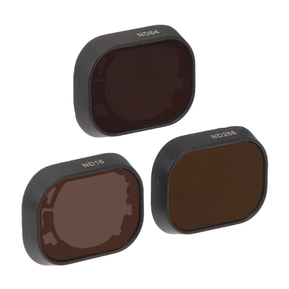 UsilkU 3 in 1 Drone ND Filter Set ND16 ND64 ND256 Optical Glass Neutral Density Filters for Mini 4 Pro Drone Accessories with Storage Case Lightweight 0.88 oz / 25 g Black