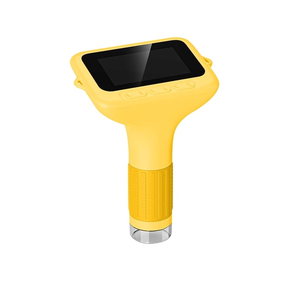UsilkU 3 Inch Screen 1080P Digital Handheld Kids Microscope Mini Portable 1000X Pocket Miniscope Science STEM Toys Recgargeable Yellow Magnifier for Coins Insects