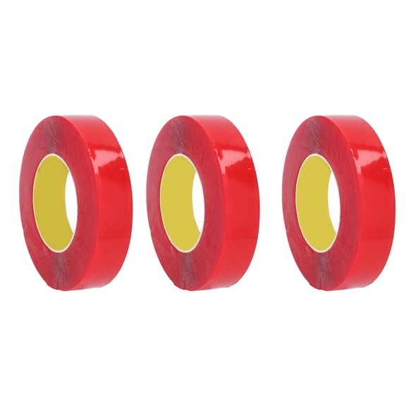 UsilkU 3 Rolls Acrylic Double Sided Mounting Tape, 1.18 in / 30mm Width, 32.8 ft / 10m Length, Clear Heavy Duty Removable Wall Tape for Photo Frames, Arts, and Glass Mounting
