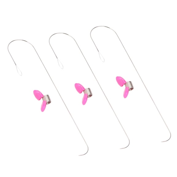 UsilkU 3 Set Bead Spinner Needles Stainless Steel Big Eye Curved Beading Needle Threader for DIY Jewelry Making 6.3 inches / 16 cm