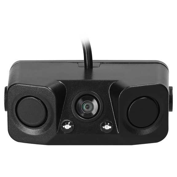 UsilkU 3-in-1 Visual Reversing Radars Camera Waterproof Video Rearview Backup Camera System with 2 Radar Detecting Sensors & Buzzer Alarm (2.4 inches)