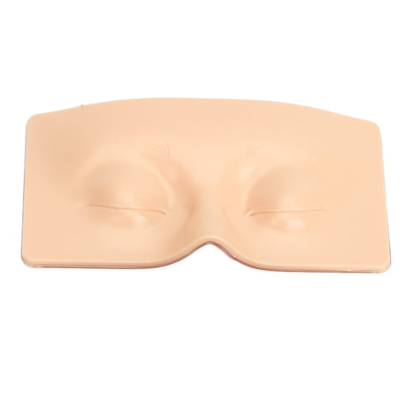 UsilkU 3D Silicone Makeup Practice Face Mannequin Board for Eye and Eyebrow Training, Professional Tattoo Practice Skin for Beginners, Medium Skin Tone, 6.7 in / 17 cm