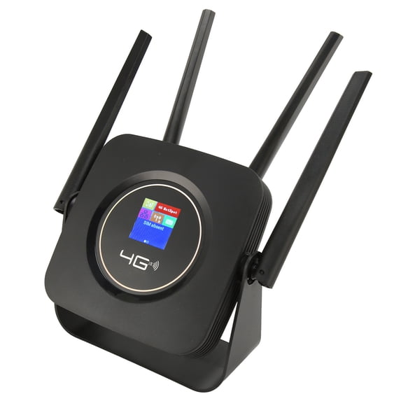 UsilkU 4G LTE Wireless Router Professional High Speed 300Mbps Mobile WiFi Hotspot with SIM Card Slot for European Region 100-240V Black EU Plug (9.4 x 7.5 x 3.1 inches / 24.0 x 19.0 x 8.0 cm)
