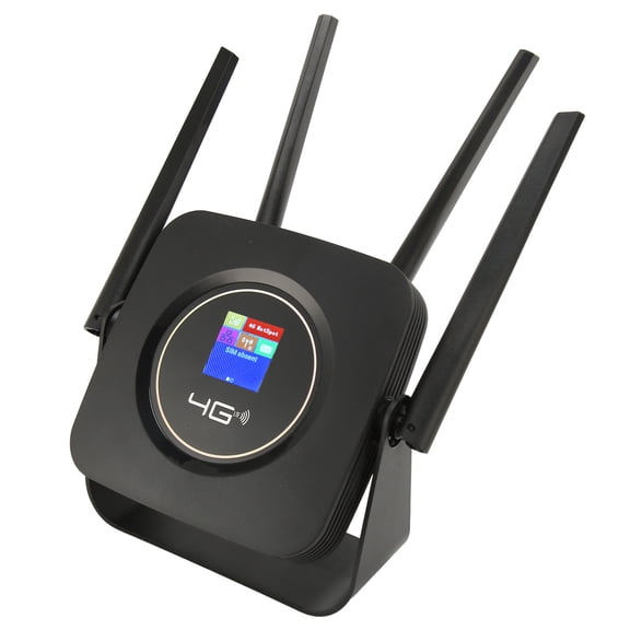 UsilkU 4G LTE Wireless Router Professional High Speed 300Mbps Mobile WiFi Hotspot with SIM Card Slot for European Region 100-240V Black EU Plug (9.4 x 7.5 x 3.1 inches / 24.0 x 19.0 x 8.0 cm)