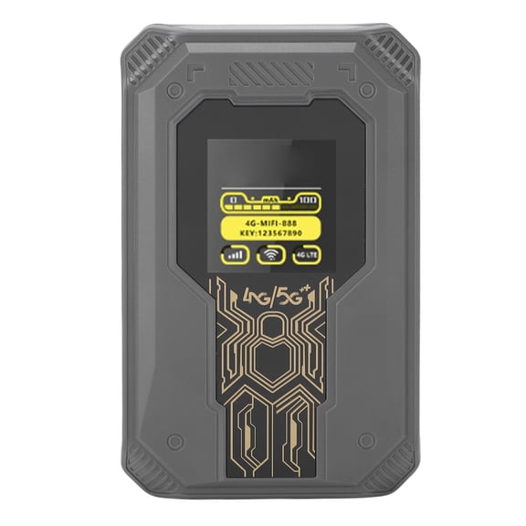 UsilkU 4G Mobile WiFi Hotspot with Time Display SIM Card Slot 300Mbps Portable Router Connects Up to 8 Devices