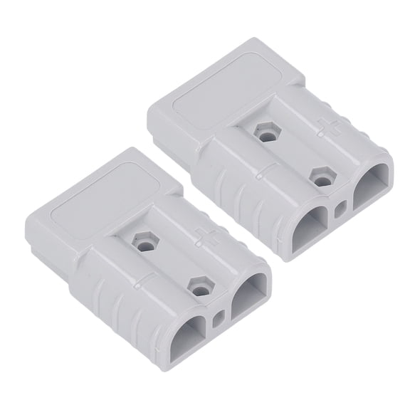 UsilkU 50A 600V Battery Quick Connect Disconnect Plug Electrical Connector Kit, Includes Silicone Protective Covers, T-Handles & Silver Plated Copper Terminals for Wire (5.9 inches / 15.0 cm)