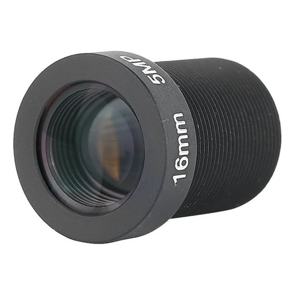 UsilkU 5MP 16mm HD Single Prime Lens Replacement Accessory for Security Camera CCTV Surveillance Wide Angle M12 Mount High Definition Fixed F2.0 Aperture Black