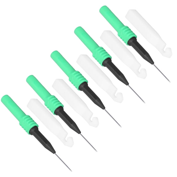 UsilkU 5Pcs Green Test Probe Piercing Needle 0.027 inches / 0.7mm with Sheath Testing Accessory Set Kit for Multimeter Automotive Diagnostics Electrical Wire Repair