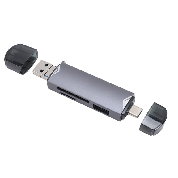 UsilkU 6 in 1 Multifunction Card Reader Memory Card Storage Card USB Flash Disk High Speed Adapter 480Mbps Transfer Speed For OS X for Linux Windows ABS Material Portable Design