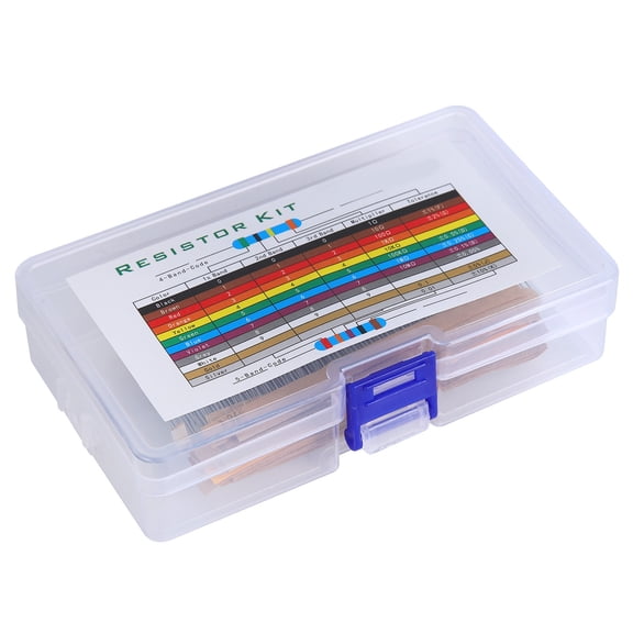 UsilkU 600pcs 1/4W Metal Film Resistor High Precision Assortment Kit 30 Values (10 Ohm to 1M Ohm) for DIY Projects and Electrical Appliances