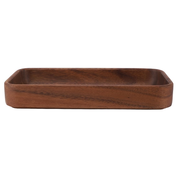 UsilkU Acacia Wood Serving Bowl Rectangular Fruit Snack Salad Dish for Home Natural Wood Grain Tableware