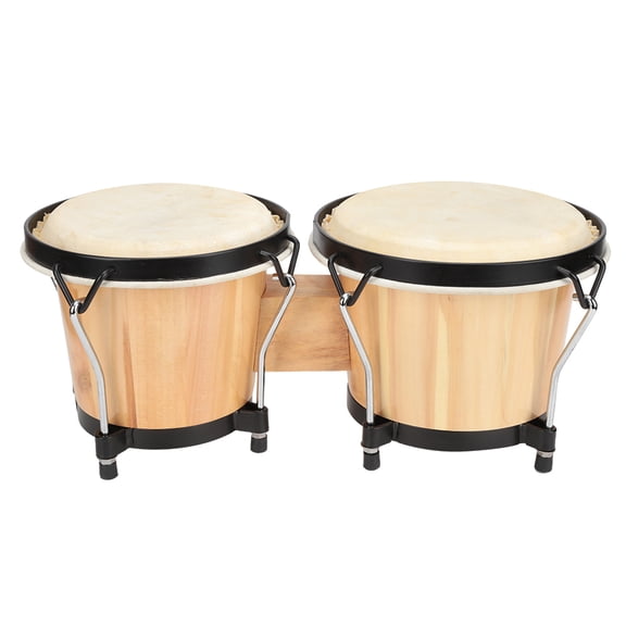 UsilkU African Djembe Drum Natural Wood Handcrafted Percussion Musical Instrument with Tuning Wrench for Beginners and Professionals (16.14 inches / 41 cm)