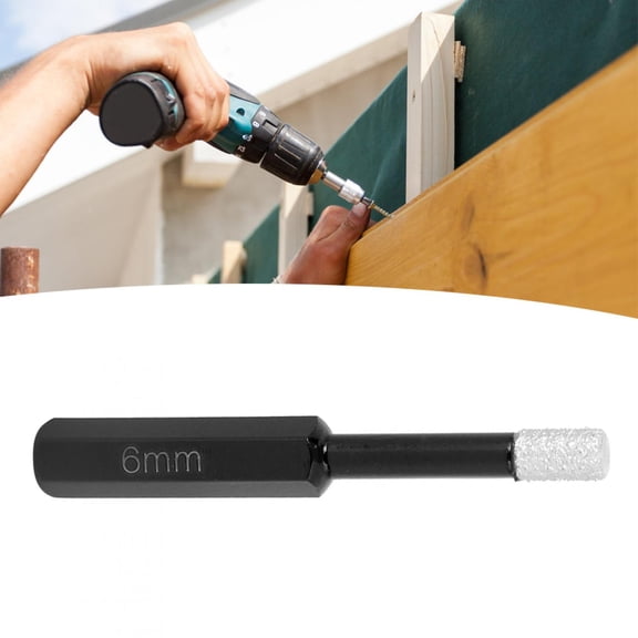 UsilkU Anti-Slip Hex Shank Dry Drilling Bit Hole Saw Core for Marble Granite Tile Ceramics, 6mm (0.24 inches)