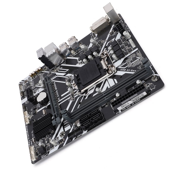 UsilkU B360M D2VX SI DDR4 Desktop Computer Motherboard LGA 1151 Dual DIMM Slots 32GB Max RAM Support DVI VGA Gigabit LAN Core i7 i5 i3 MicroATX Mainboard 8.90x7.28x1.46 inches / 22.6x18.5x3.7 cm